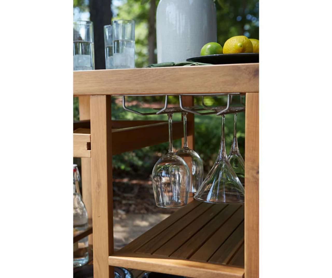 Kailani Honey Rolling Patio Serving Cart 12 Kailani Honey Rolling Patio Serving Cart - Image 10
