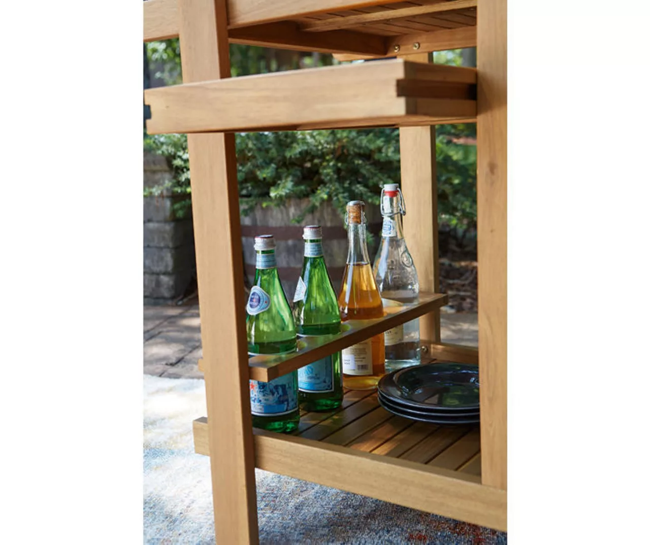 Kailani Honey Rolling Patio Serving Cart 8 Kailani Honey Rolling Patio Serving Cart - Image 6