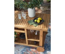 Kailani Honey Rolling Patio Serving Cart 19 Kailani Honey Rolling Patio Serving Cart -Chic Furniture Store 810599454 8