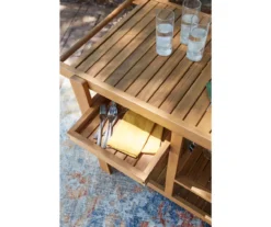 Kailani Honey Rolling Patio Serving Cart 20 Kailani Honey Rolling Patio Serving Cart -Chic Furniture Store 810599454 9