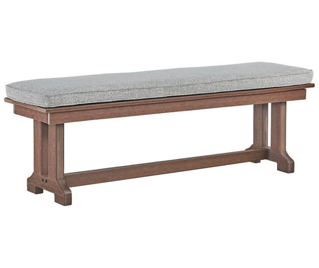 Emmeline Wood Look Cushioned Patio Bench 4 Emmeline Wood Look Cushioned Patio Bench - Image 2