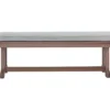 Emmeline Wood Look Cushioned Patio Bench