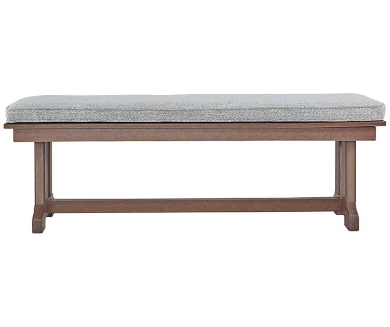 Emmeline Wood Look Cushioned Patio Bench 3 Emmeline Wood Look Cushioned Patio Bench