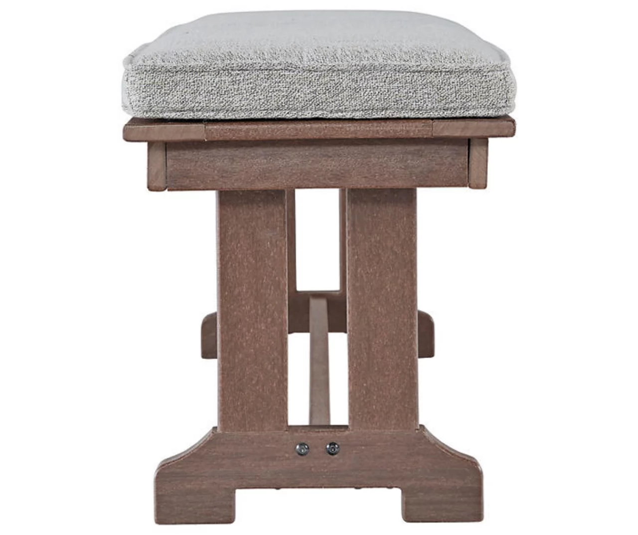 Emmeline Wood Look Cushioned Patio Bench 5 Emmeline Wood Look Cushioned Patio Bench - Image 3