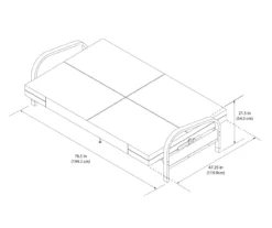 DHP Elbern Black Metal Futon With Cover -Chic Furniture Store 810599700 810600181 810600182 A8 2