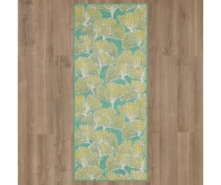Mohawk Treasured Garden Lime Green & Turquoise Botanical Outdoor Area Rug -Chic Furniture Store 810600346 A0 2