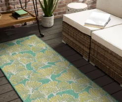 Mohawk Treasured Garden Lime Green & Turquoise Botanical Outdoor Area Rug -Chic Furniture Store 810600346 A0 3