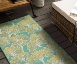 Mohawk Treasured Garden Lime Green & Turquoise Botanical Outdoor Area Rug -Chic Furniture Store 810600346 A0 4