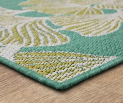 Mohawk Treasured Garden Lime Green & Turquoise Botanical Outdoor Area Rug -Chic Furniture Store 810600347 A8 1