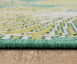 Mohawk Treasured Garden Lime Green & Turquoise Botanical Outdoor Area Rug -Chic Furniture Store 810600347 A8 4