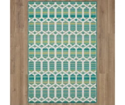 Mohawk Home Cabana Geo Teal Area Rug -Chic Furniture Store 810601054 A0 2
