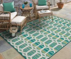 Mohawk Home Cabana Geo Teal Area Rug -Chic Furniture Store 810601055 A0 3