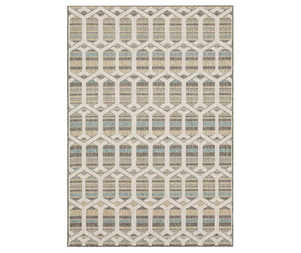 Mohawk Home Cabana Geo Light Grey Area Rug 4 Mohawk Home Cabana Geo Light Grey Area Rug - Image 2
