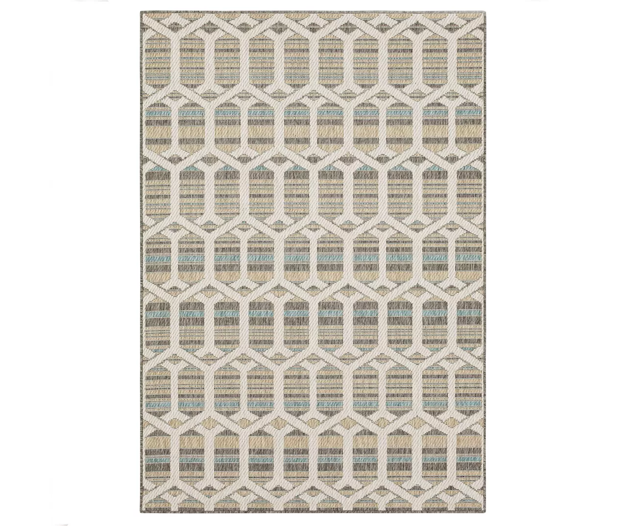 Mohawk Home Cabana Geo Light Grey Area Rug 5 Mohawk Home Cabana Geo Light Grey Area Rug - Image 3