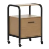Wood & Metal File Rolling Storage Cart -Chic Furniture Store 810606558 A0