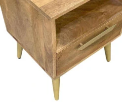 Mango Wood & Metal Bed Side Table -Chic Furniture Store 810606917 A0 3