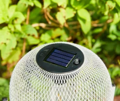 11.5" White Mesh Metal LED Solar Lanterns, 2-Pack -Chic Furniture Store 810607501 A0 5