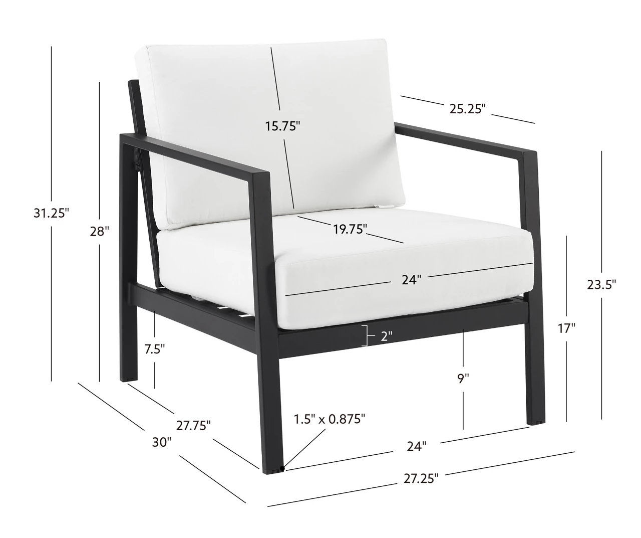 Marcy Metal Cushioned Patio Lounge Chair 15 Marcy Metal Cushioned Patio Lounge Chair - Image 13