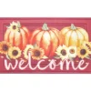 Autumn Air "Welcome" Red Sunflower Crumb Rubber Doormat -Chic Furniture Store 810609064 A0 1