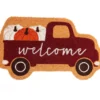 Autumn Air "Welcome" Red Pumpkin Truck Shaped Coir Doormat -Chic Furniture Store 810609068 A0