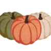 Harvest Meadow Orange, Green & White Pumpkins Shaped Coir Doormat -Chic Furniture Store 810609244 A0