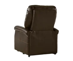 Markridge Chocolate Faux Leather Power Lift Recliner -Chic Furniture Store 810609737 1