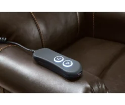 Markridge Chocolate Faux Leather Power Lift Recliner -Chic Furniture Store 810609737 11