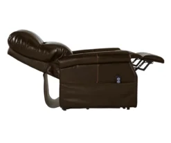 Markridge Chocolate Faux Leather Power Lift Recliner -Chic Furniture Store 810609737 2