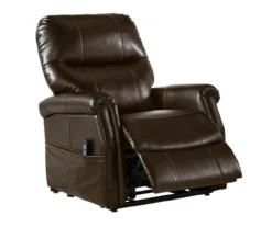 Markridge Chocolate Faux Leather Power Lift Recliner -Chic Furniture Store 810609737 4