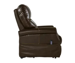 Markridge Chocolate Faux Leather Power Lift Recliner -Chic Furniture Store 810609737 5