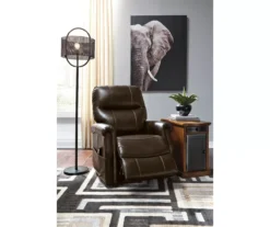 Markridge Chocolate Faux Leather Power Lift Recliner -Chic Furniture Store 810609737 7