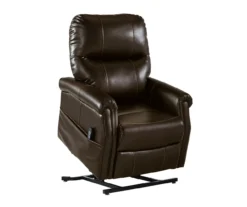Markridge Chocolate Faux Leather Power Lift Recliner -Chic Furniture Store 810609737 9