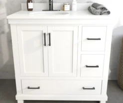 DHP Atwater Living Mills White Bathroom Vanity With Sink -Chic Furniture Store 810610511 B0 2