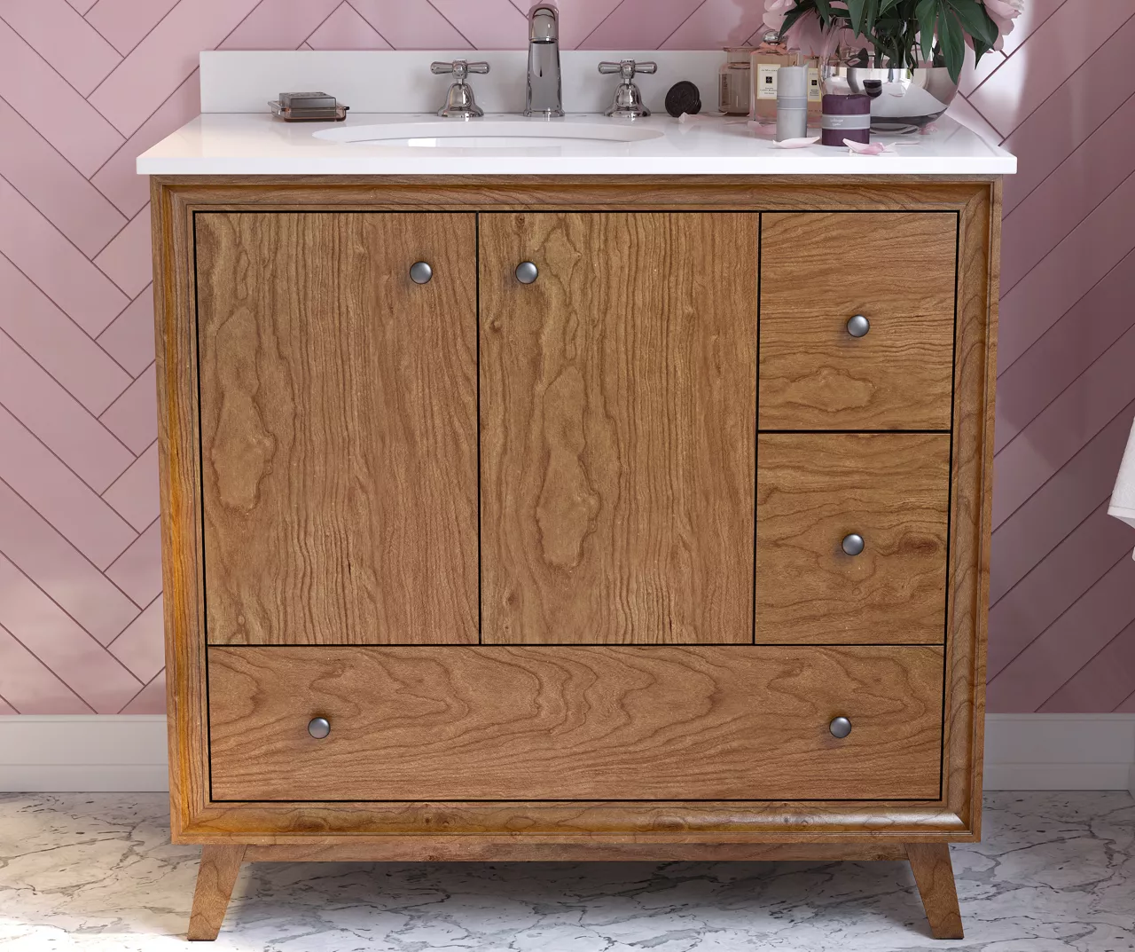 DHP Atwater Living Delias Bathroom Vanity With White Sink 3 DHP Atwater Living Delias Bathroom Vanity With White Sink