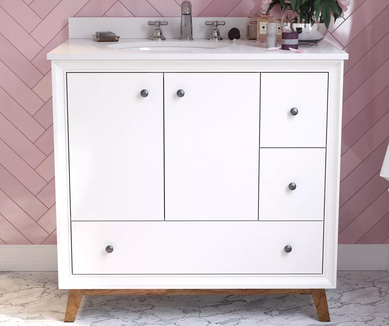 DHP Atwater Living Delias Bathroom Vanity With White Sink 5 DHP Atwater Living Delias Bathroom Vanity With White Sink - Image 3
