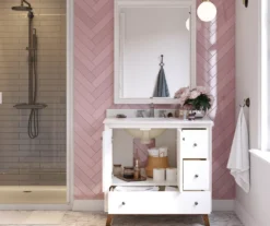 DHP Atwater Living Delias Bathroom Vanity With White Sink 35 DHP Atwater Living Delias Bathroom Vanity With White Sink -Chic Furniture Store 810610514 B0 4