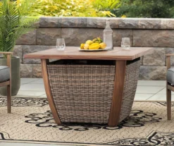 37" Ambercove Belson All-Weather Wicker & Wood Look Gas Fire Pit Table -Chic Furniture Store 810612213 A0 3