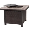 38" Ceramic Top & All-Weather Wicker Gas Fire Pit -Chic Furniture Store 810612214 A1 1