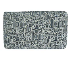 Trendle Blue & Tan Oversize Accent Ottoman -Chic Furniture Store 810612384 3