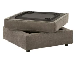 O'Phannon Gray Storage Ottoman -Chic Furniture Store 810612452 5