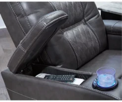 Composer Black Faux Leather Power Recliner 17 Composer Black Faux Leather Power Recliner -Chic Furniture Store 810612554 4