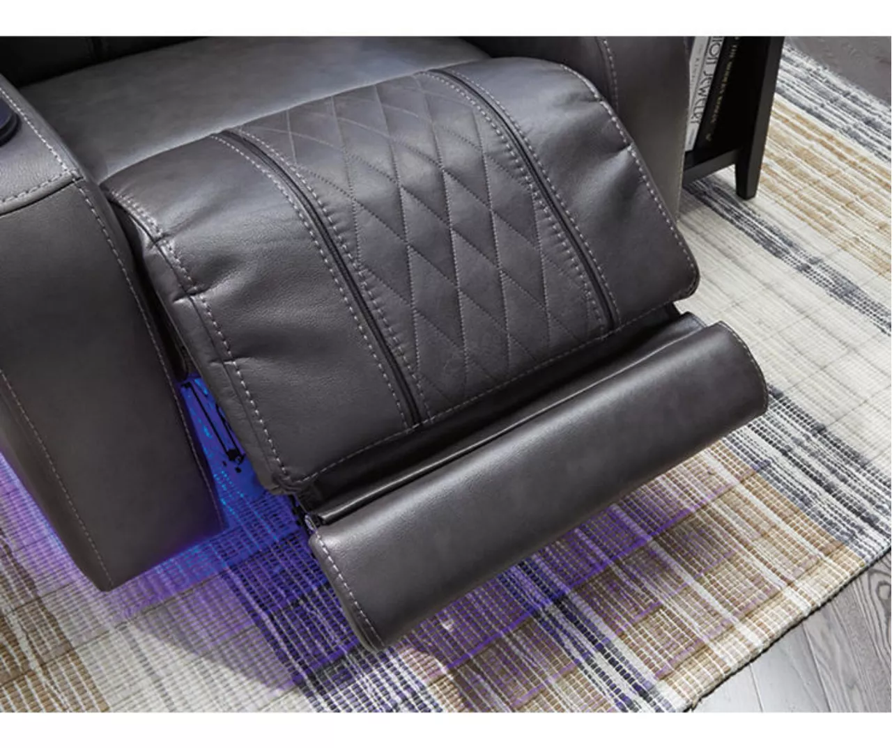 Composer Black Faux Leather Power Recliner 10 Composer Black Faux Leather Power Recliner - Image 8