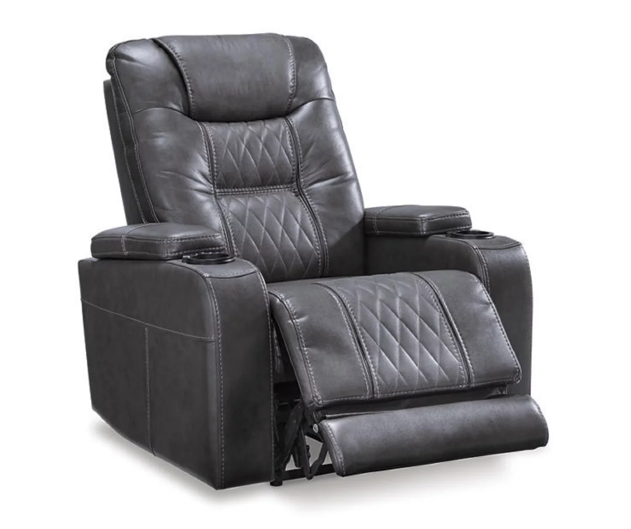 Composer Black Faux Leather Power Recliner 4 Composer Black Faux Leather Power Recliner - Image 2