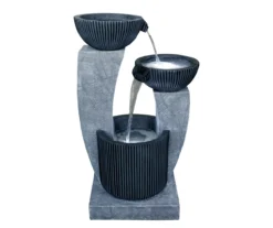 Northlight Light Blue Tiered Bowl LED Water Fountain