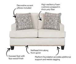 Erinwood Stone Loveseat -Chic Furniture Store 810613195 X0 1 1