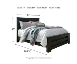 Brinxton Charcoal Full/Queen Headboard -Chic Furniture Store 810614007 810458214 810614001 F0 4