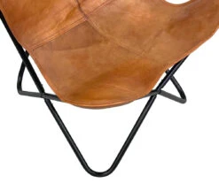 Tan Leather Butterfly Chair -Chic Furniture Store 810616677 A0 3