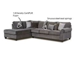 Broyhill Tripoli Slate Sectional & Ottoman Set -Chic Furniture Store 810616881 810616882 X0 1 1