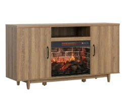 60" Modern Tan Electric Fireplace Console 12 60" Modern Tan Electric Fireplace Console -Chic Furniture Store 810617759 A0 2