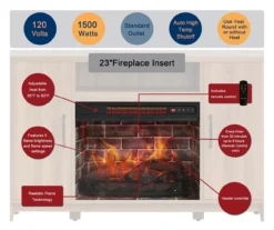 60" Modern Tan Electric Fireplace Console 11 60" Modern Tan Electric Fireplace Console -Chic Furniture Store 810617759 M7